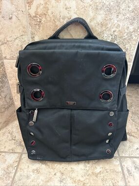 Hammitt Montana Black Silver Nylon Backpack